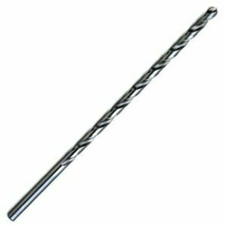 CHAMPION CUTTING TOOL 3/16in 1200 HSS Longboy Drill, Straight Shank, 118 deg, 9in Flute Length, 12in OAL, Bright Finish CHA 1200-3/16